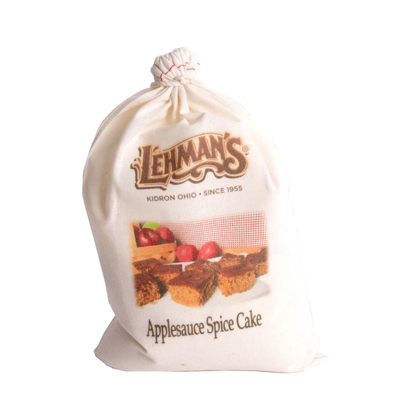 Natural fabric drawstring bag with handcrafted applesauce spice cake mix featuring charming rustic branding, great for Kitchen & Food, Pantry, Dry Goods and Mixes, Best Sellers, and Promo Eligible collections.