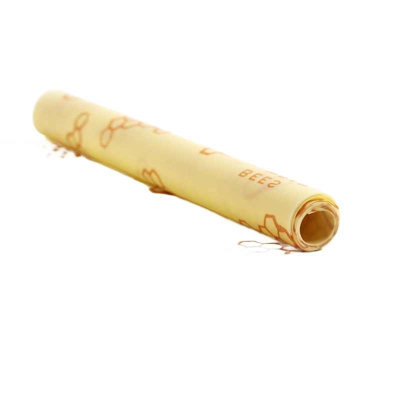 Rolled beeswax-coated muslin cloth for eco-friendly food storage, handcrafted in the USA, ideal for Kitchen & Food, Storage and Serving, Best Sellers, and Promo Eligible collections.