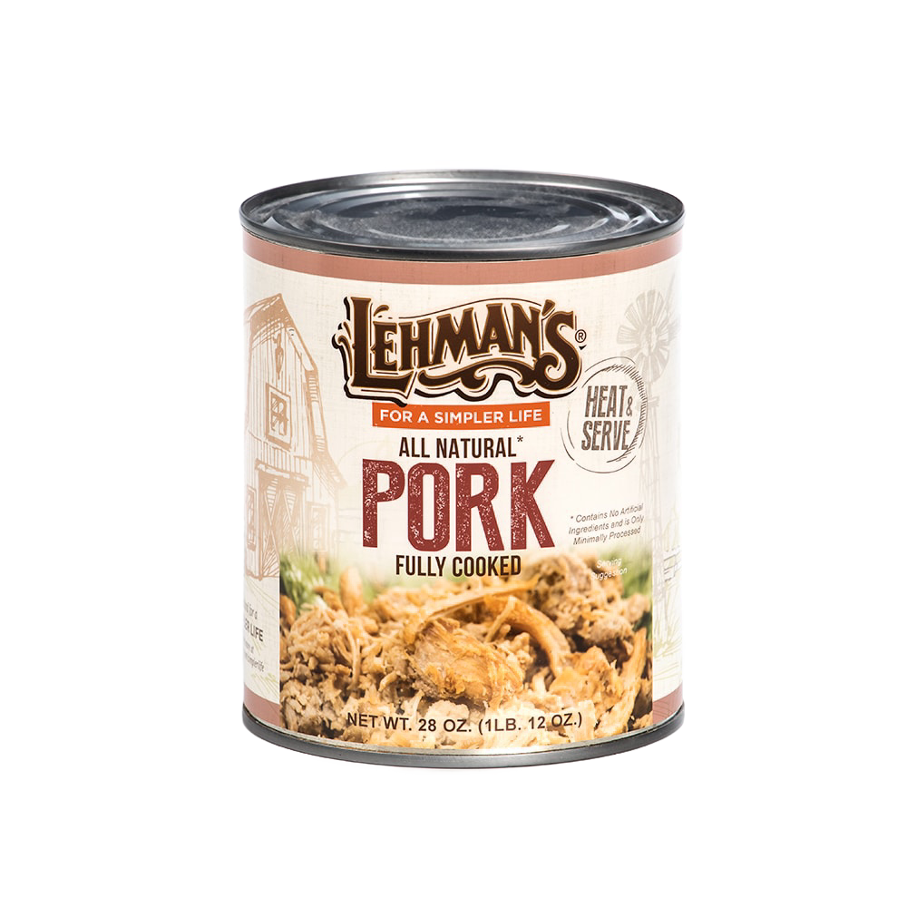 Handcrafted canned pork with all-natural, fully cooked meat in a sturdy can, ideal for emergency supplies, kitchen & food, farm, garden & tool, meats, and best sellers collections.