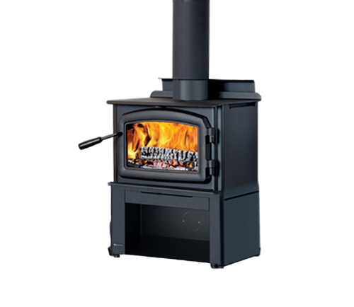 Regency Classic F1150 Small Wood Stove - Pedestal with Wood Storage