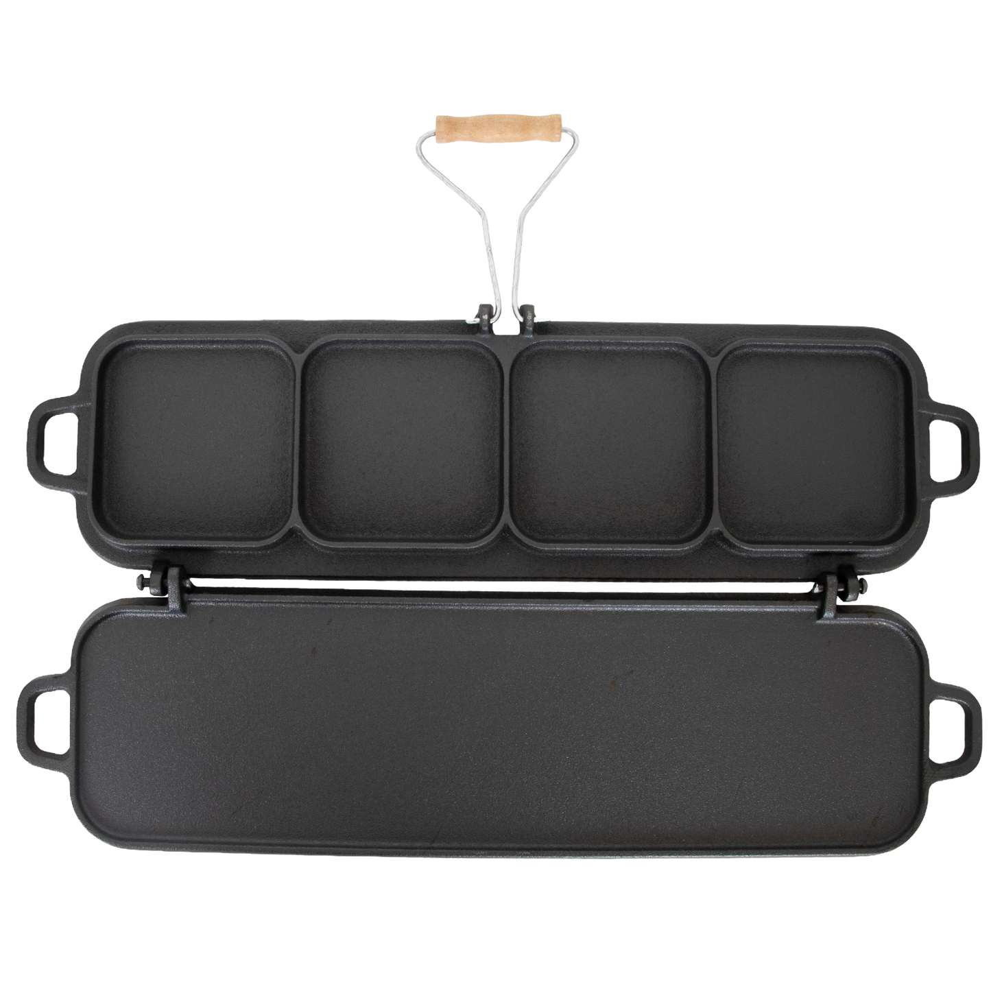 Lehman's Kitchen Family-Size Cast Iron Flip Griddle & Sandwich Press