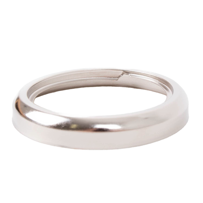 Nickel-plated burner collar with new blade style and thread ring, 2-5/8 inch diameter, compatible with most Aladdin glass lamp fonts, featured in Lamps & Lighting, Parts and Accessories, Lamp Burners and Collars, Best Sellers, and Promo Eligible collections.