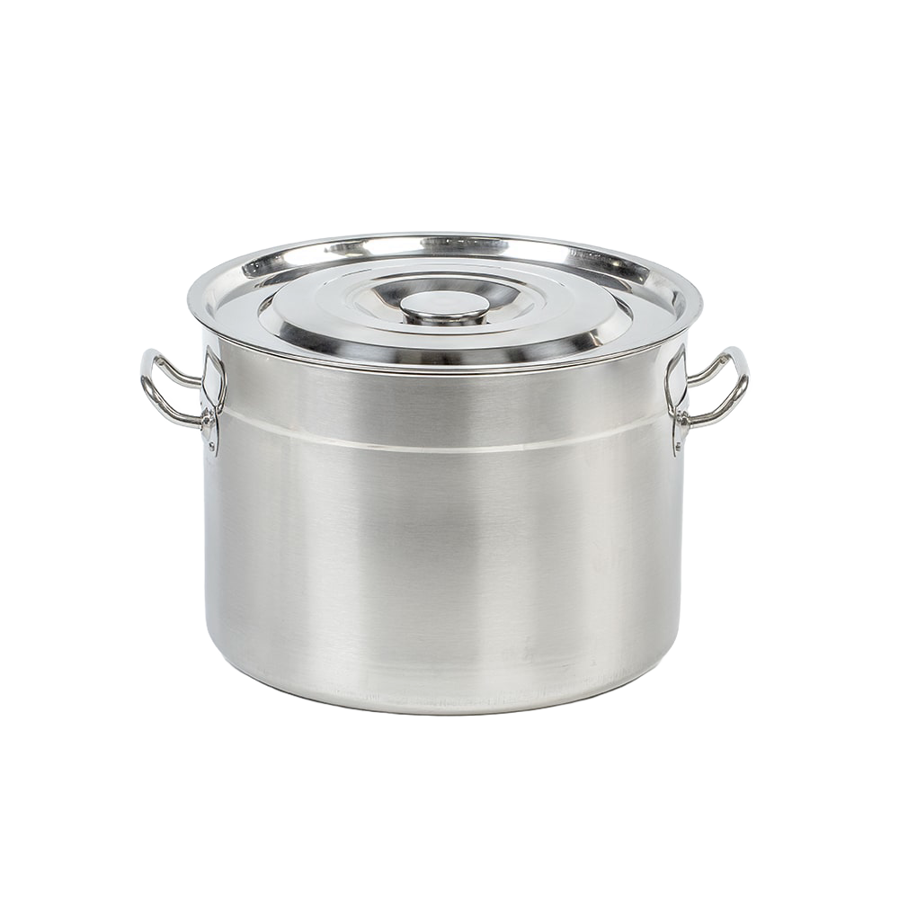 Stainless steel water bath canner with secure lid and side handles, designed for food preservation and canning; durable cookware ideal for Kitchen & Food and Best Sellers collections.