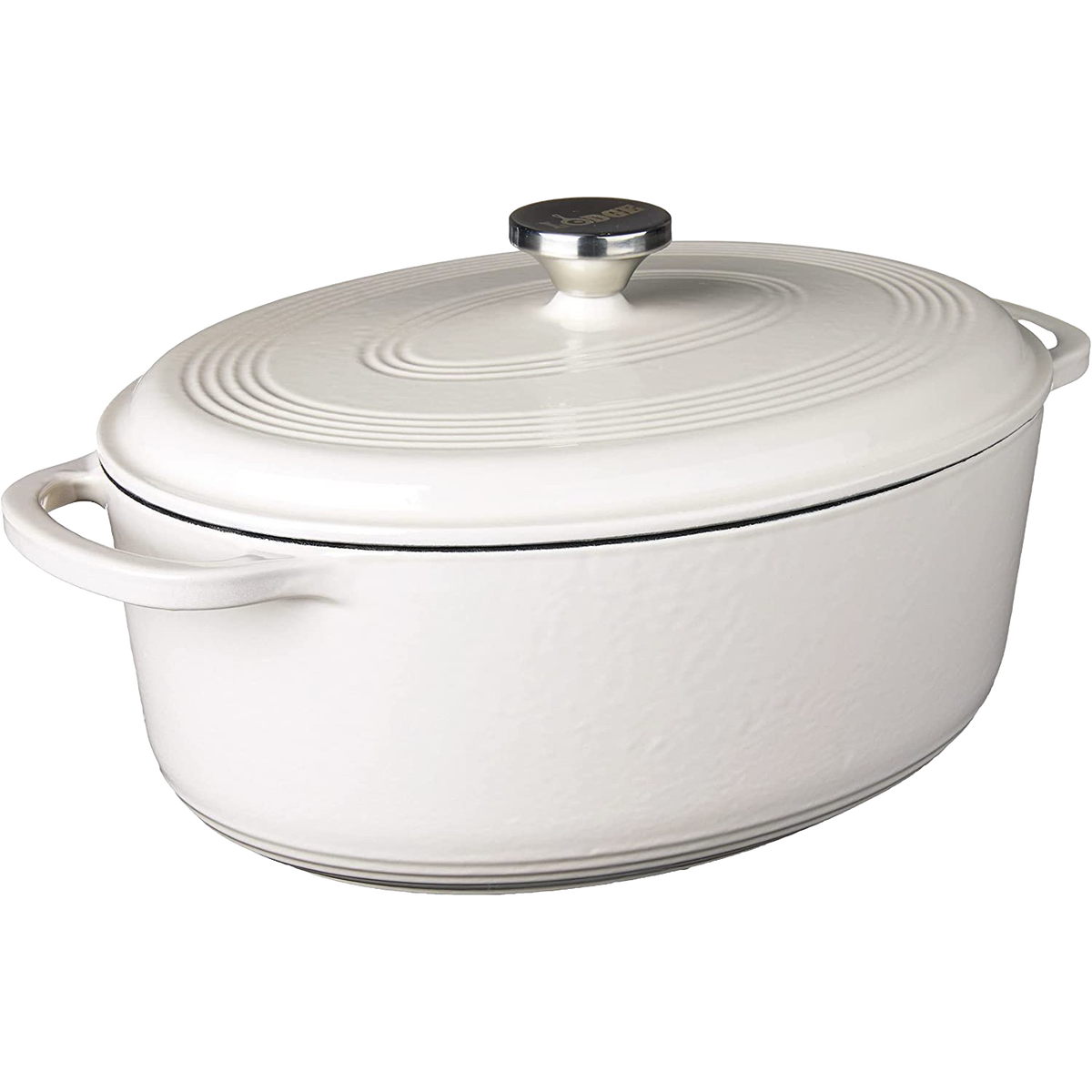 LOHEN ローヘン ブライトヤーンクルーニット　ホワイト Lodge Enameled Cast Iron 7 Qt Oval Dutch Oven | Lehman's