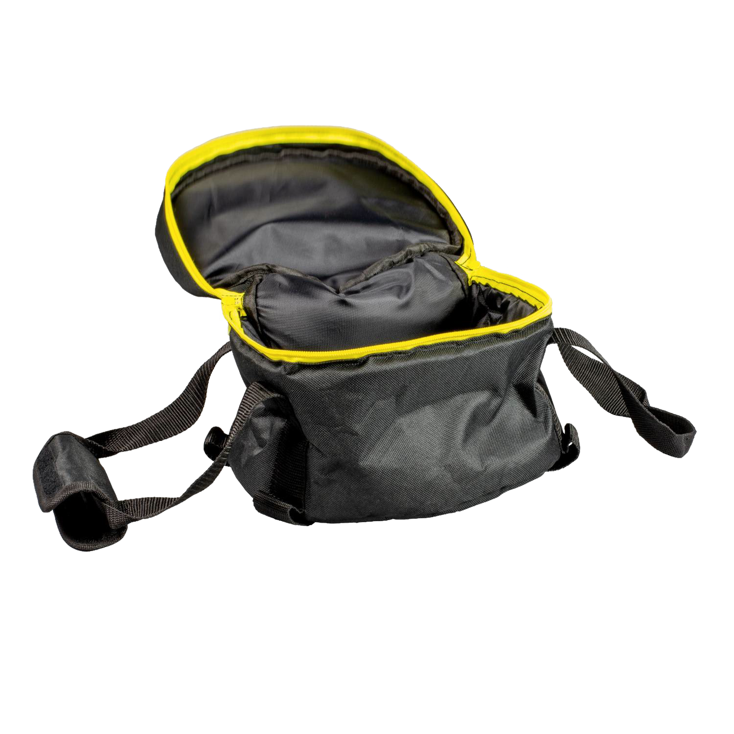 Durable black and yellow insulated tote bag with thick padding and adjustable straps, designed for secure transport and storage, featured in Camping, Cookware, and Best Sellers collections.