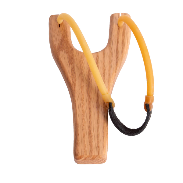 Amish-Made Slingshot with Oak and Leather | Lehman's