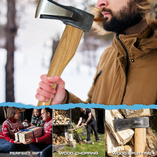 Prandi 4.41-Lb Splitting Axe with Hickory Handle
