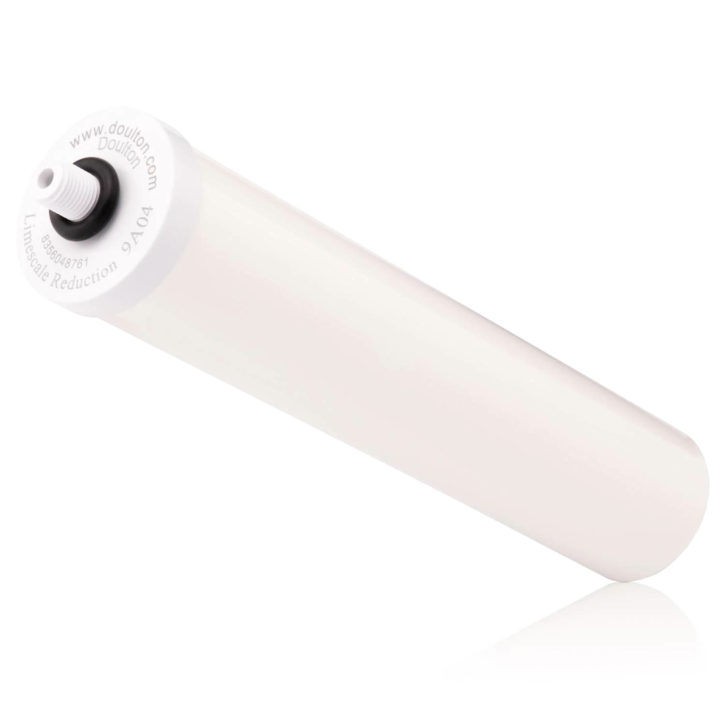 White cylindrical water filter element designed to reduce limescale buildup, compatible with DUO and TRIO undercounter systems, featured in Appliances, Water Heating and Treatment, Best Sellers, and Promo Eligible collections.