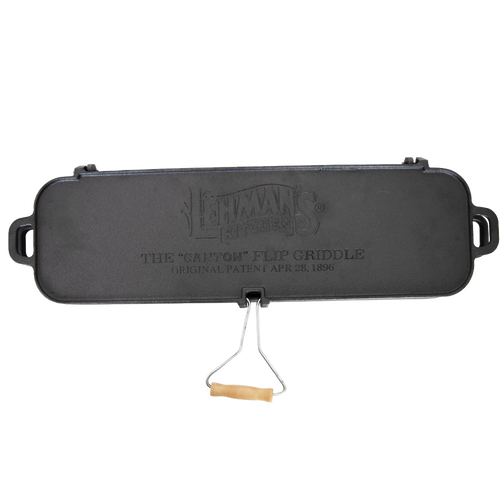 Lehman's Kitchen Family-Size Cast Iron Flip Griddle & Sandwich Press