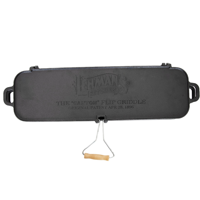 Lehman's Kitchen Family-Size Cast Iron Flip Griddle & Sandwich Press