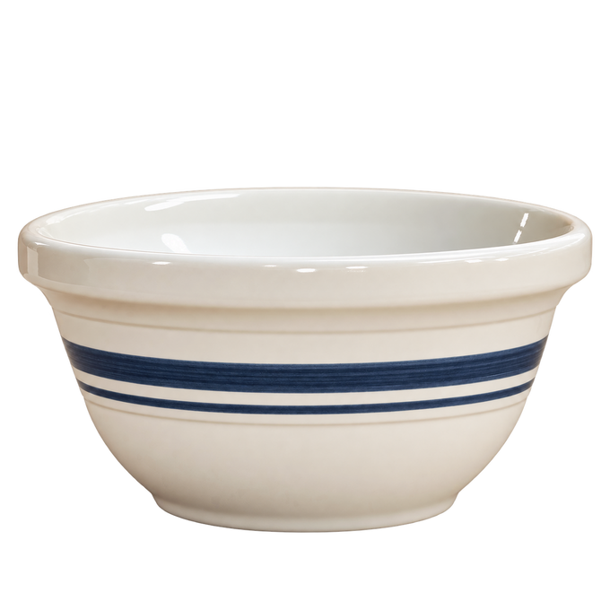 Dominion Stoneware Mixing Bowl – Black Striped