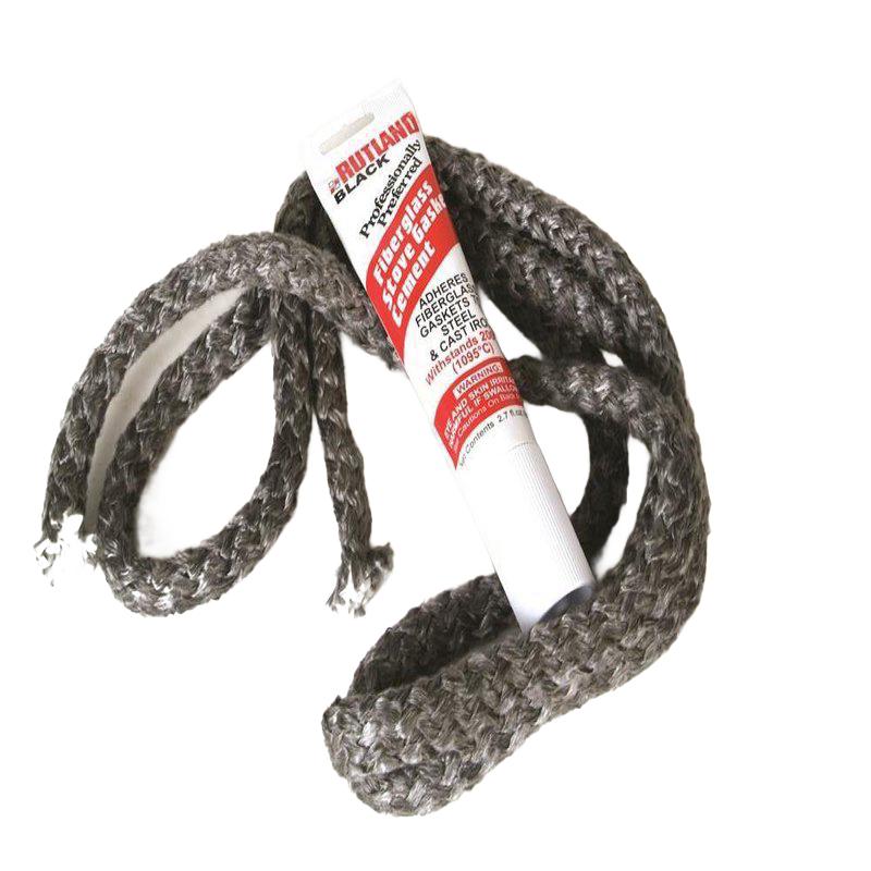 Handcrafted replacement gasket kit featuring seven feet of braided stove rope and tube of high-temperature stove gasket cement, ideal for stoves, hearth accessories, and best sellers collections.