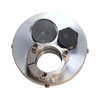 Metal non-pitless well cap featuring a 1-3/4" split flange and threaded PVC plug, made in the USA for secure connection with submersible pumps, included in USA Made, Water Pumps, Deep Well Pumps, and Best Sellers collections.
