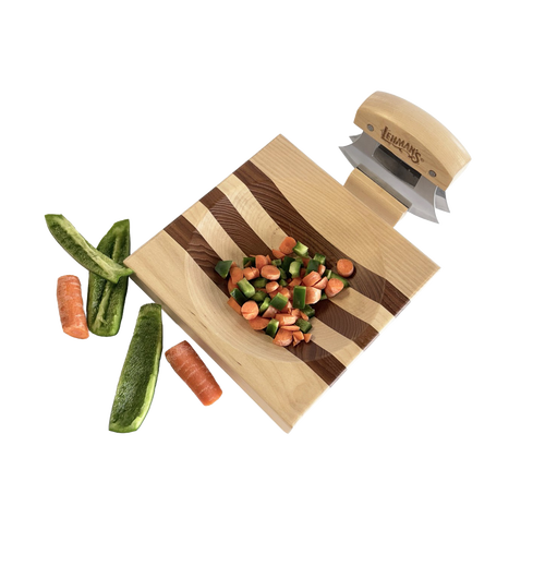 Lehman's Kitchen Double-Bladed Ulu Knife & Bowl Set