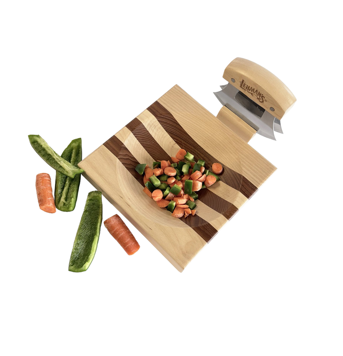 Lehman's Kitchen Double-Bladed Ulu Knife & Bowl Set