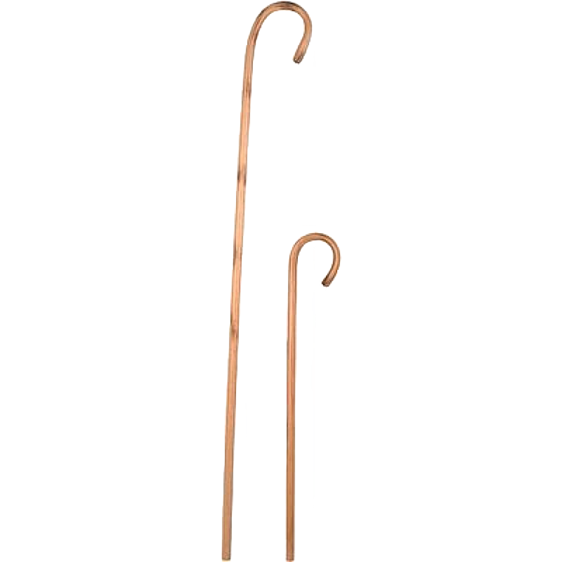 Pair of handcrafted hickory canes with smooth natural lacquered finish, lightweight yet durable for directing livestock, ideal for Farm, Garden & Tool, Animal Care, and USA Made collections.