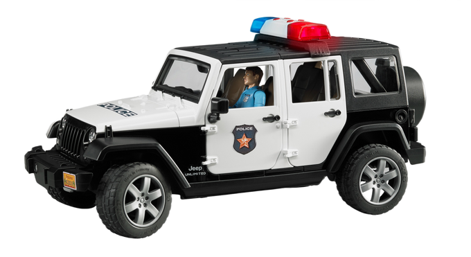 Bruder Toys Jeep Wrangler Rubicon Police Vehicle with Officer