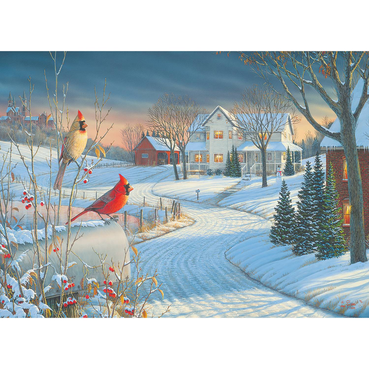 Country Cardinals Jigsaw Puzzle, 1000pcs | Lehman's