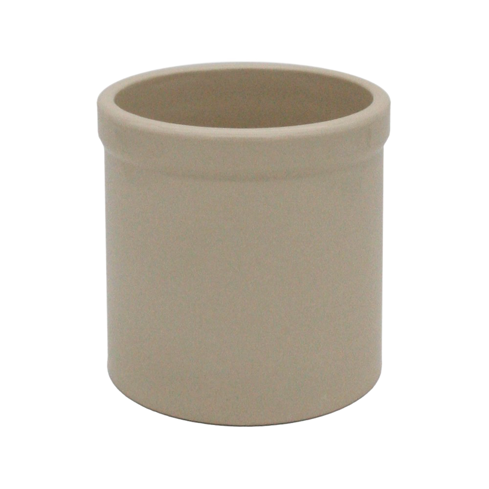Cream-colored stoneware utility crock with a smooth finish and sturdy walls, handcrafted Amish made, perfect for Kitchen & Food, Food Preservation, Fermenting and Pickling, and Best Sellers collections.