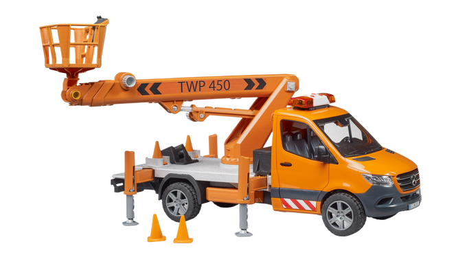 Bruder Toys MB Sprinter Work Platform with Light & Sound
