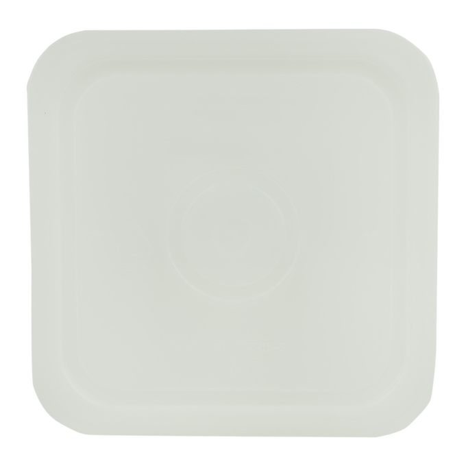 Square white plastic lid designed to fit 4-gallon food-safe buckets, handcrafted in USA, ideal for Kitchen & Food, Storage and Serving, and Best Sellers collections