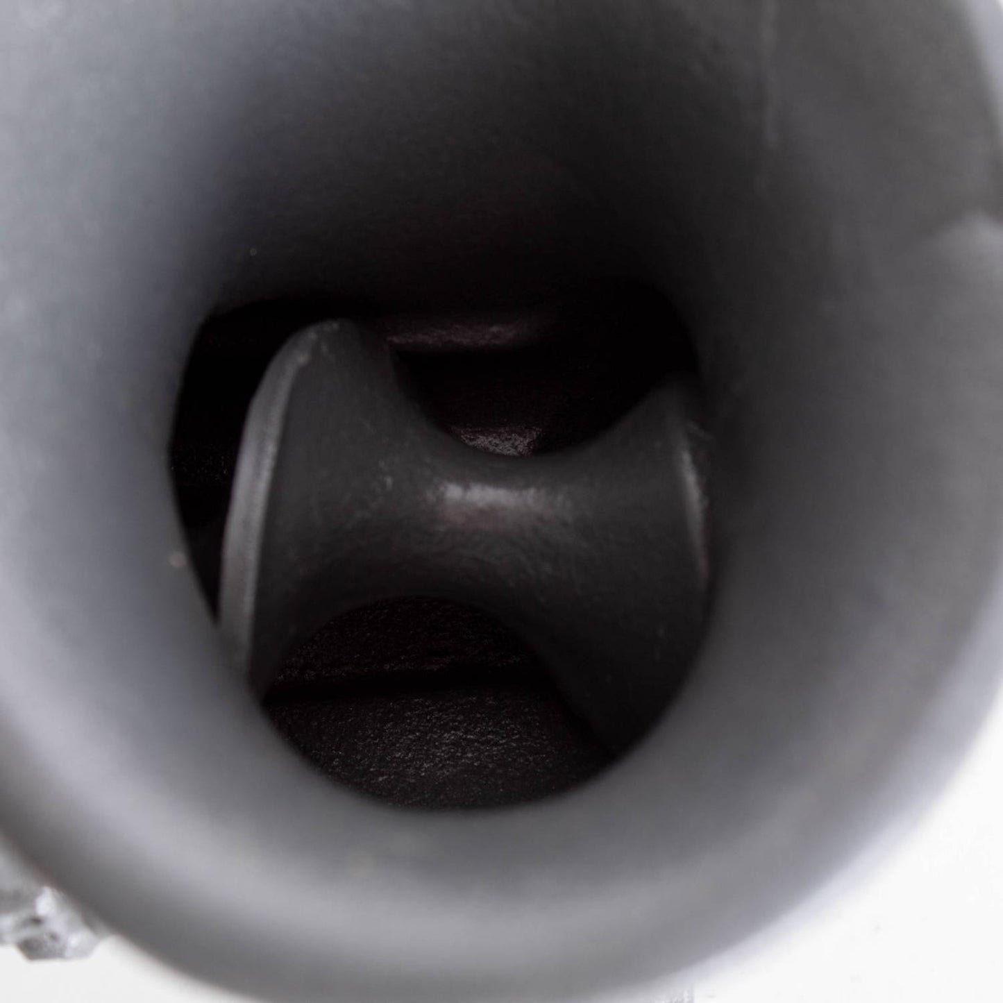 View into the feed tube of a professional-grade bolt-down meat grinder showing the rotating auger, featuring durable construction for Kitchen & Food, Specialty Equipment, Butchering Supplies, USA Made, and Best Sellers collections.