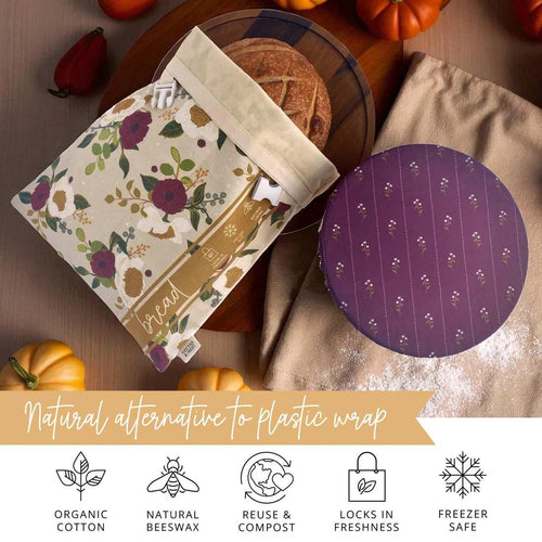 Bread Baker Storage Set – Beeswax Bag and Bowl Cover