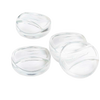 Set of four clear, food-safe, non-porous glass weights handcrafted for kitchen fermenting and food preservation, designed to keep food submerged, dishwasher safe, featured in Best Sellers and Promo Eligible collections.