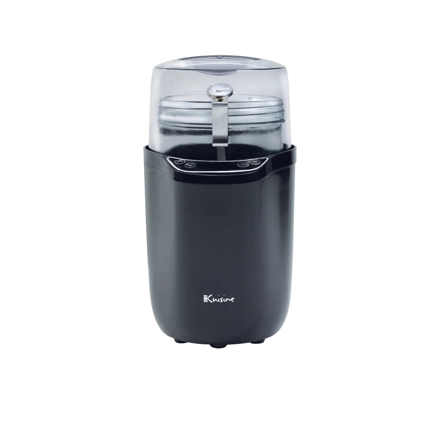 Compact electric yogurt maker with clear lid and stainless steel jars, designed for homemade yogurt and Greek yogurt preparation in Kitchen & Food and Specialty Equipment collections.