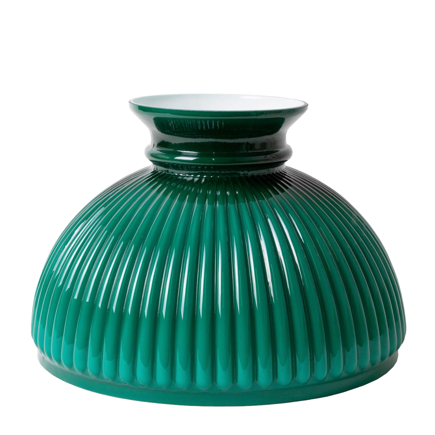 Aladdin Green Ribbed Glass Lamp Shade | Lehman's
