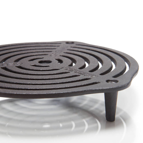 Heavy-duty cast iron stack grate with raised legs for multi-level heat distribution in Dutch ovens, suitable for Farm, Garden & Tool, Kitchen & Food, Camping, Cookware, Cast Iron, Best Sellers, and Promo Eligible collections.