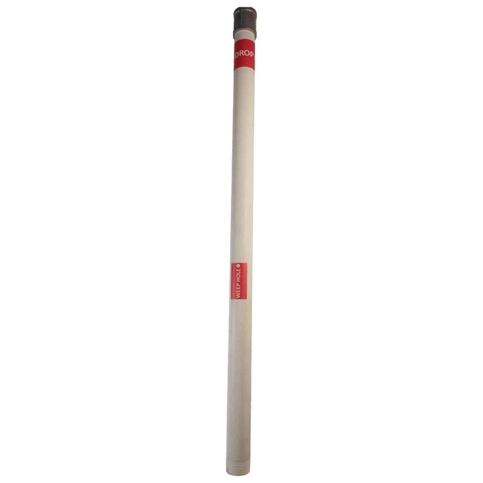 Handcrafted white PVC drop pipe with red labeled connection points, made in USA, designed for deep well pumps in water pump, Appliances, USA Made, and Pump Parts and Tools collections.