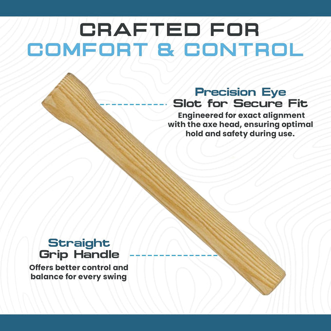 Prandi 14-Inch Hickory Replacement Hatchet Handle