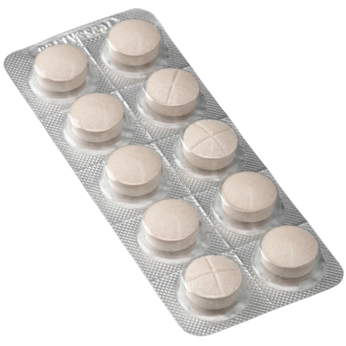 Blister pack of ten round beige tablets with scored surfaces, designed for cheese making and suitable for Kitchen & Food, Specialty Equipment, DIY Cheese and Yogurt, Best Sellers, and Promo Eligible collections.