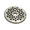 Handcrafted metal chopper plate with circular perforations, made in USA, designed for use with meat grinders, ideal for Kitchen & Food, Specialty Equipment, Butchering Supplies, USA Made, Best Sellers, and Promo Eligible collections.