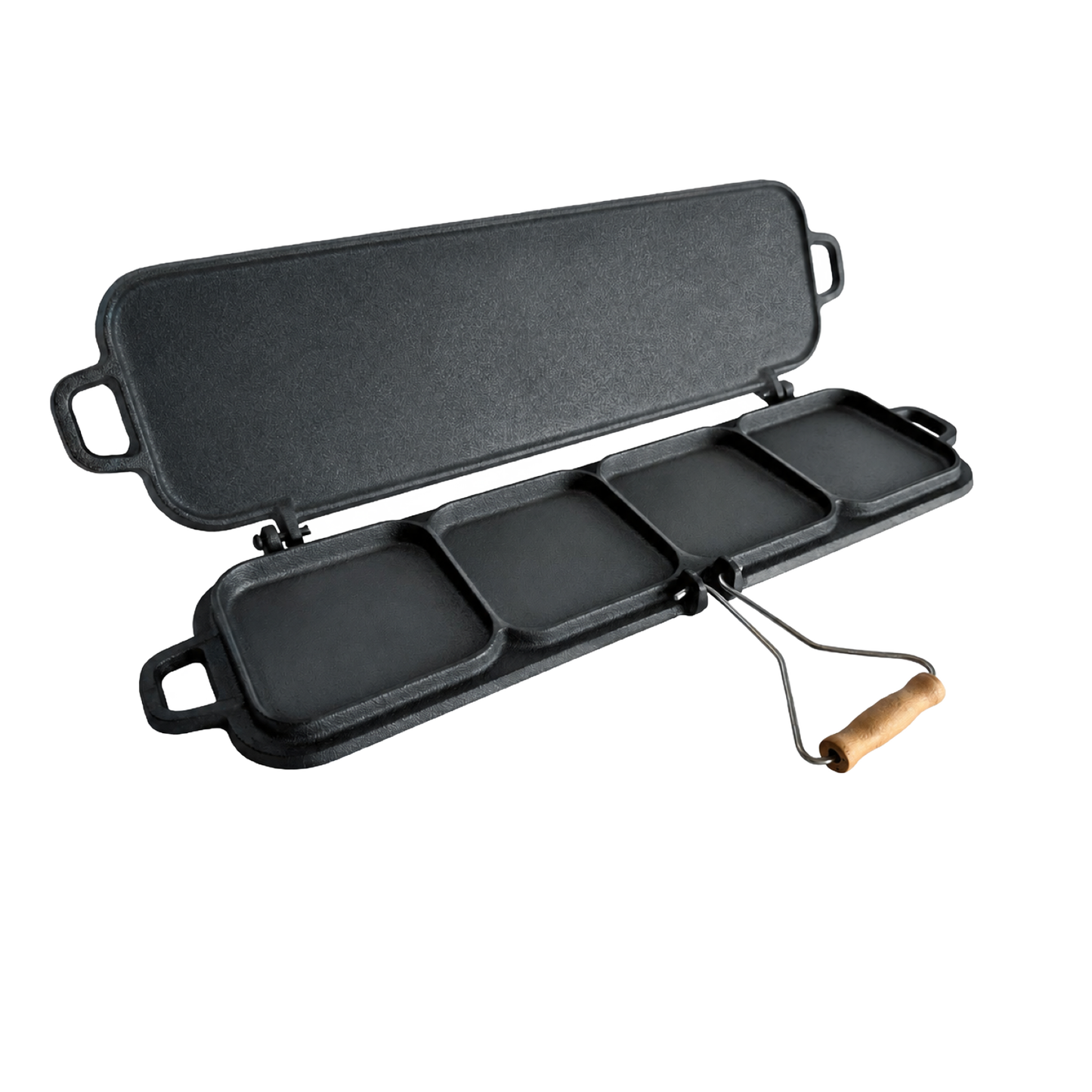 Lehman's Kitchen Family-Size Cast Iron Flip Griddle & Sandwich Press