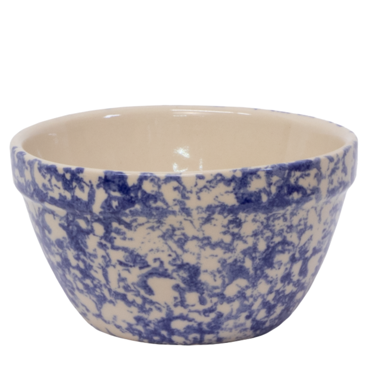 Stoneware Shoulder Bowl – Sponge Blue