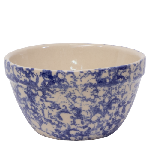 Stoneware Shoulder Bowl – Sponge Blue
