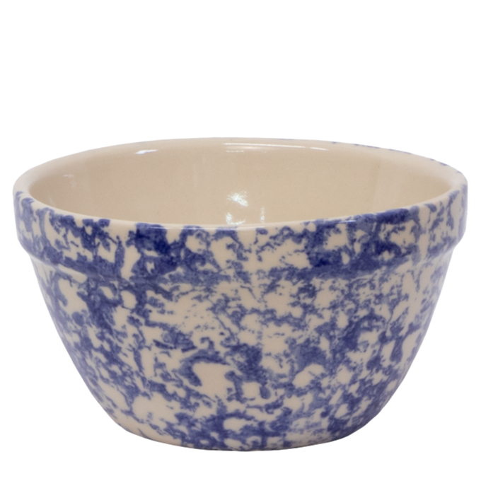Stoneware Shoulder Bowl – Sponge Blue