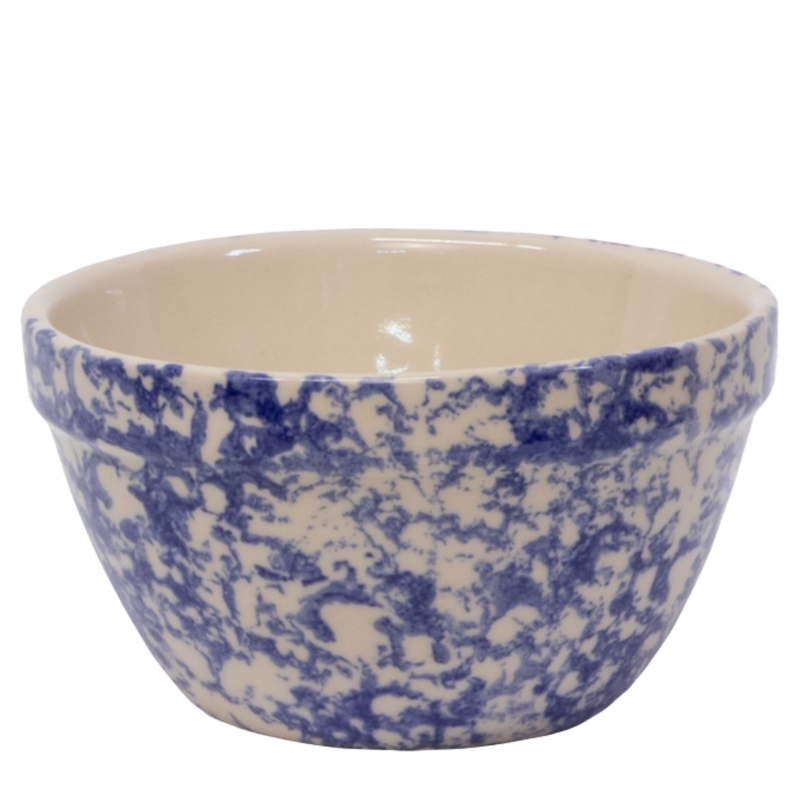 Stoneware Shoulder Bowl – Sponge Blue