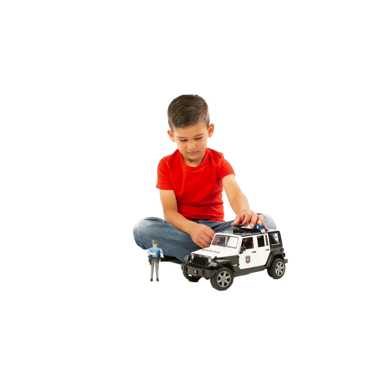 Bruder Toys Jeep Wrangler Rubicon Police Vehicle with Officer