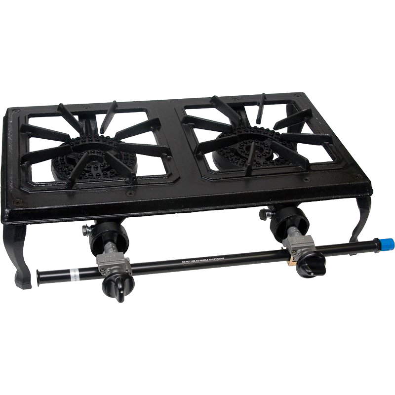 Two Burner Cast Iron LP Cooker | Lehman's