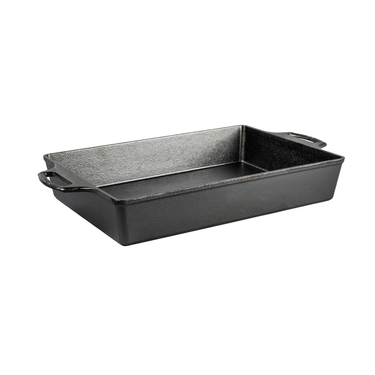 Heavy-duty cast iron casserole pan with dual handles and naturally seasoned surface, handmade in USA, ideal for Kitchen & Food, Cookware, Cast Iron, and Best Sellers collections.