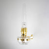 Handcrafted clear Aladdin wall oil lamp with polished brass burner and glass chimney, designed for space-saving illumination in Farm, Garden & Tool, Lamps & Lighting, Emergency Supplies, and Best Sellers collections.