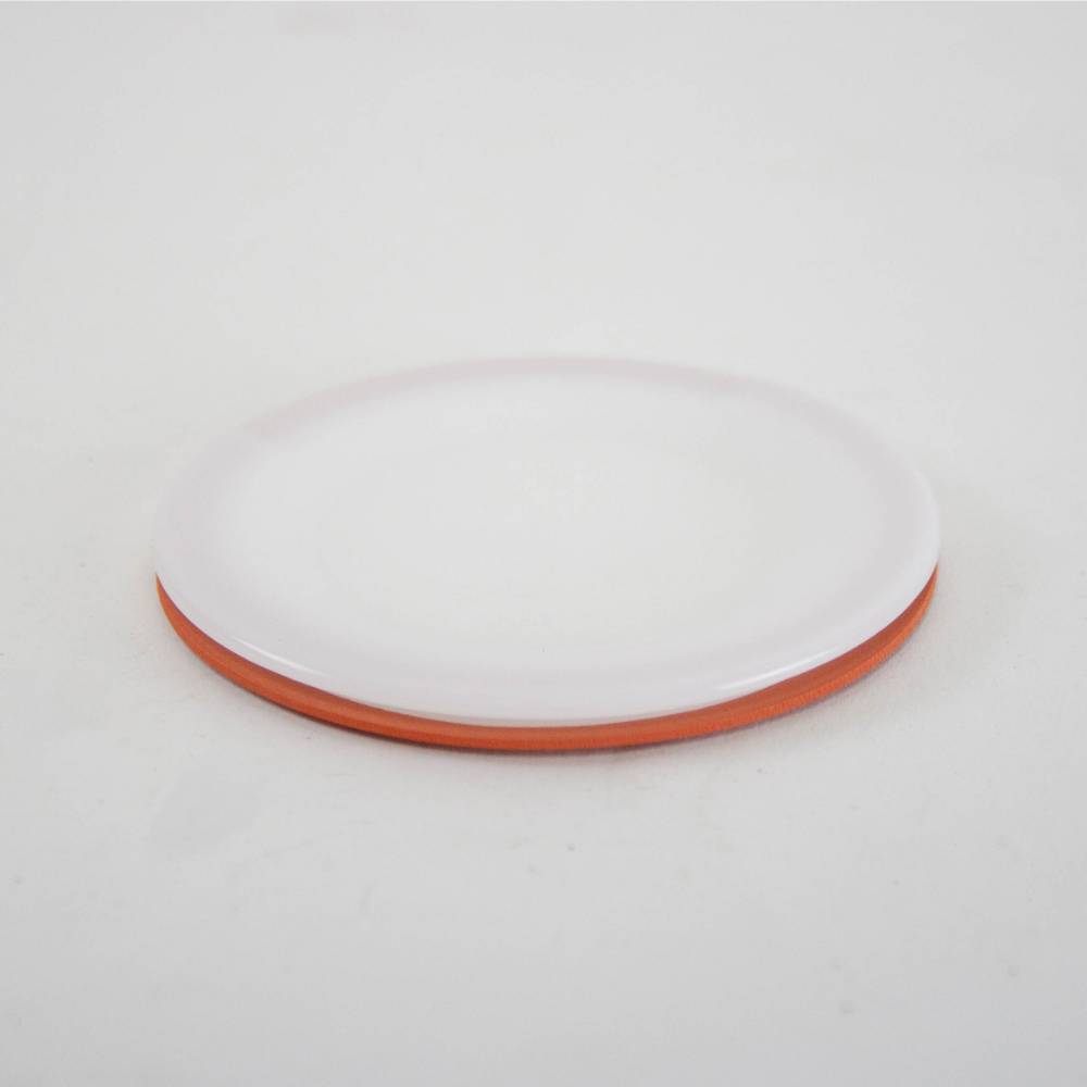 Reusable wide-mouth canning lid with a white plastic top and orange sealing ring, made in USA and ideal for Kitchen & Food, Food Preservation, and Canning collections.