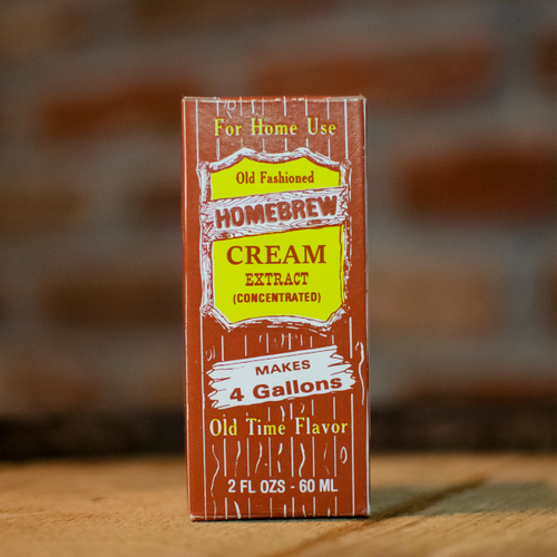 Vintage-inspired small brown carton of concentrated cream extract for home soda making, producing four gallons, ideal for Kitchen & Food, Beverages, Best Sellers, and Promo Eligible collections.