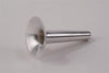 Seamless rustproof aluminum sausage stuffing horn measuring about 4-3/4 inches long with 11/16 inch tip diameter, designed for specialty equipment and butchering supplies in Kitchen & Food collections.