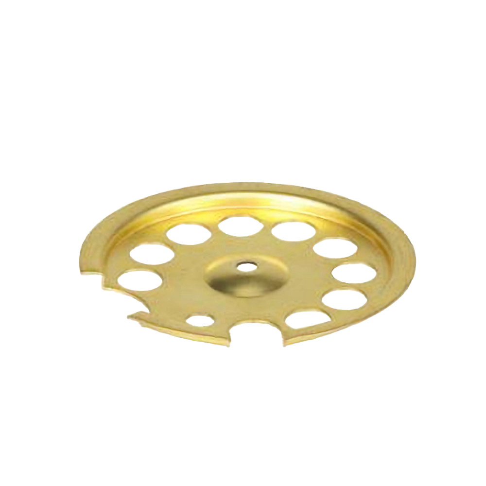 Handcrafted polished brass central bottom plate for pressure lamps, designed to connect tank and lantern frame, suitable for Lamps & Lighting, Parts and Accessories, and Best Sellers collections.