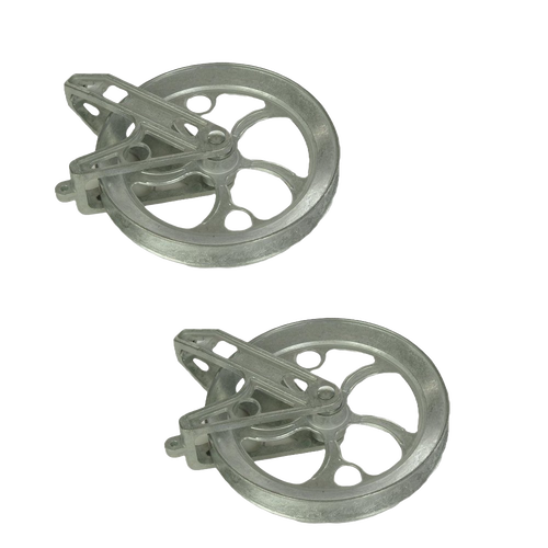 Rustproof zinc pulley with cadmium-plated ball bearings, handcrafted for durability and smooth operation, ideal for Home & Decor, Laundry Supplies, Clothesline Accessories, and Best Sellers.