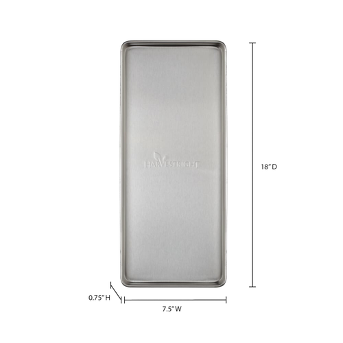 Durable stainless steel freeze drying tray measuring 5.8 by 16.9 inches with raised edges, perfect for Kitchen & Food, Food Preservation, Drying, Best Sellers, and Promo Eligible collections.